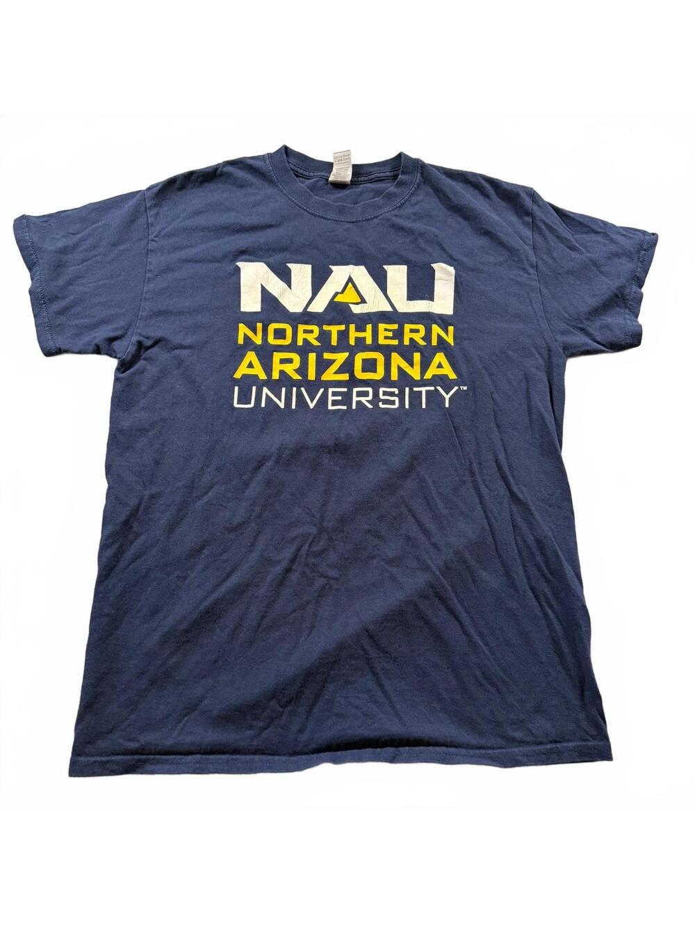 NAU Northern Arizona University T-Shirt Navy Blue Men’s Medium Gildan